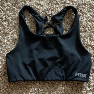 black ultimate sports bra from PINK